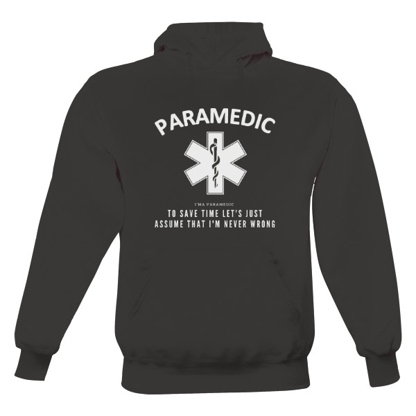 Pánská mikina s kapucí Just Hoods s potiskem Mikina zdravotník - PARAMEDIC