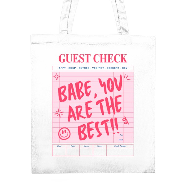 Stylový design s nápisem Babe You Are the Best