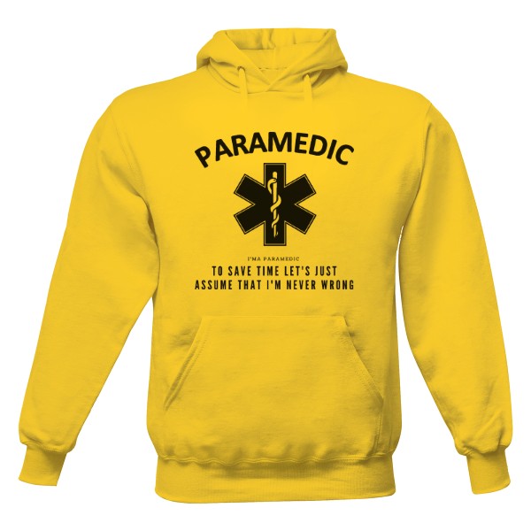Pánská mikina s kapucí Just Hoods s potiskem Mikina zdravotník - PARAMEDIC