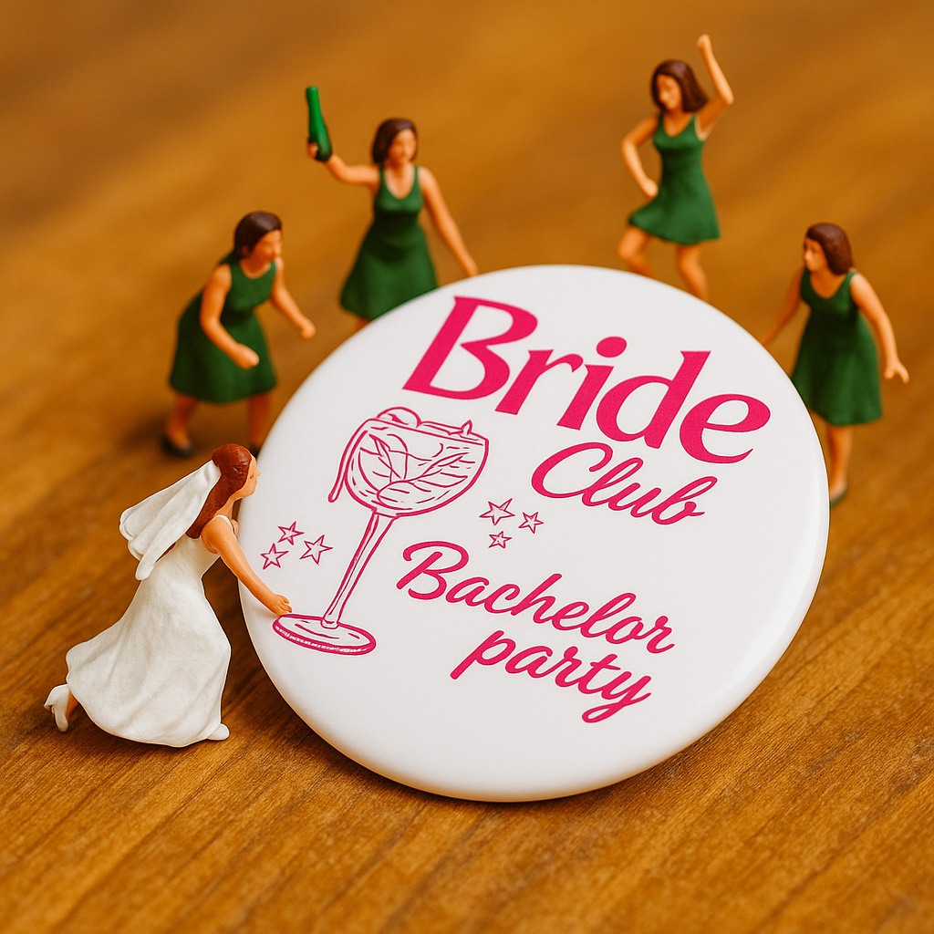 Bride Club – party vibes placka